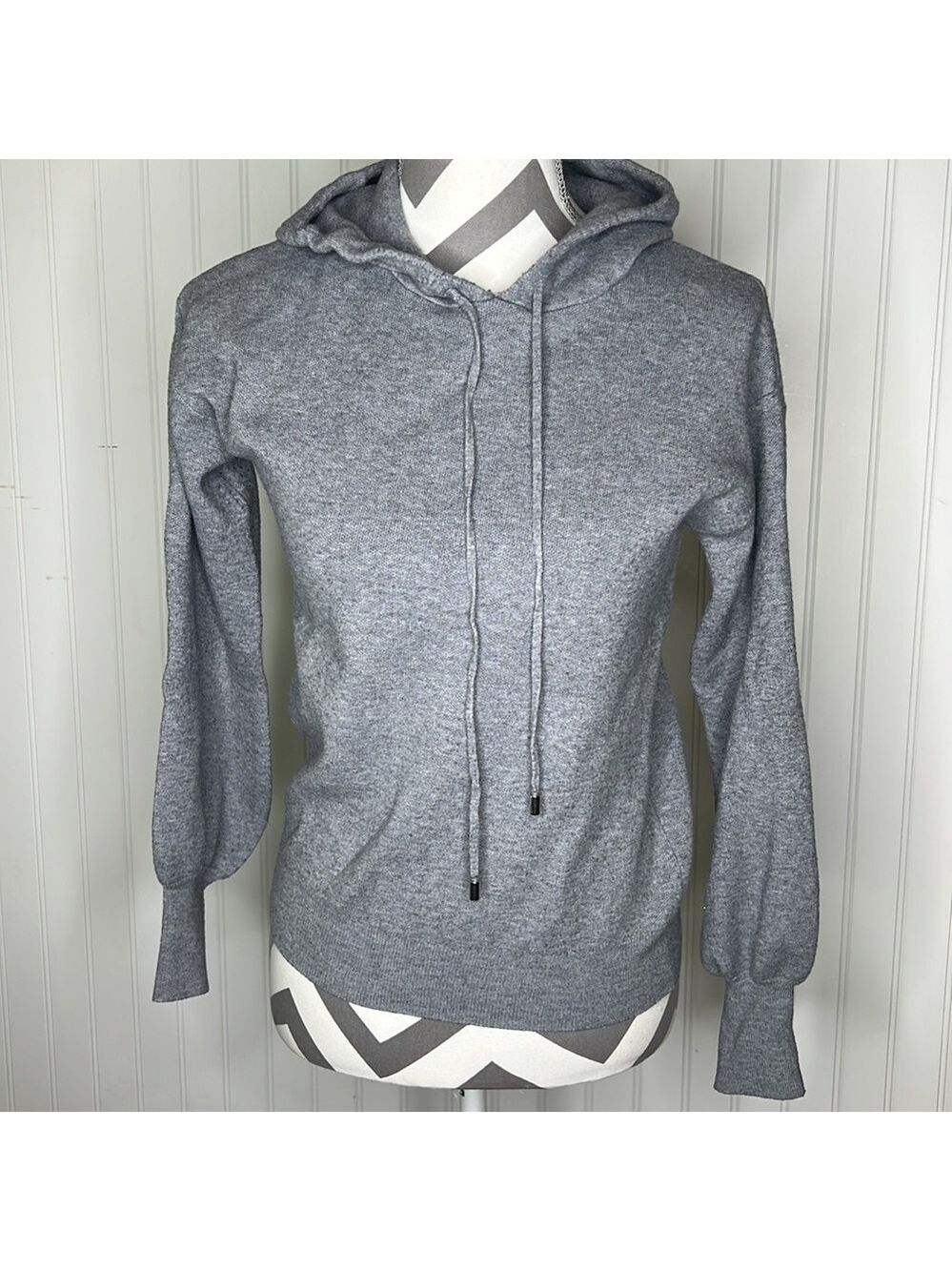 Magaschoni  Grey Bell Sleeves Sweater Hoodie Size XS